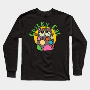 Quirky Cat Spotted Cat Long Sleeve T-Shirt